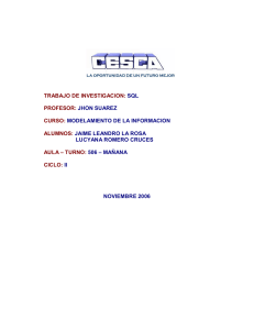 trabajo de investigacion: sql profesor