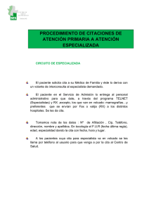 De citaciones de Atención Primaria a Especializada