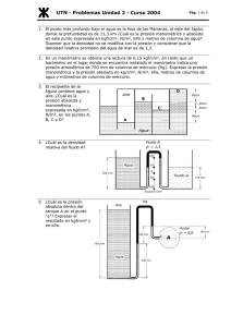 Problemas de Estática de Fluidos - Nivel Universitario
