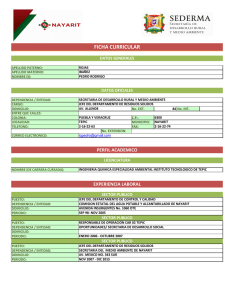 Ficha Curricular - Secretaria de Desarrollo Rural y Medio Ambiente