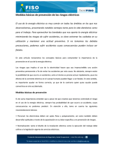 Medidas básicas de prevención de los riesgos eléctricos