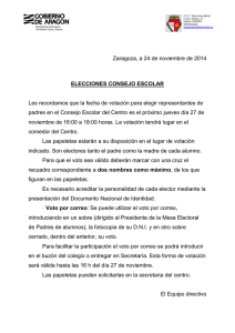 Nota Informativa Elecciones Consejo Escolar