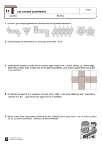 Cuerpos Geométricos: Ejercicios de Matemáticas 6º EP