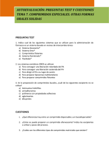 AUTOEVALUACIÓN: PREGUNTAS TEST Y CUESTIONES TEMA 7