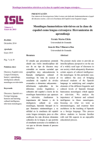 Monólogos humorísticos televisivos en la clase de español como