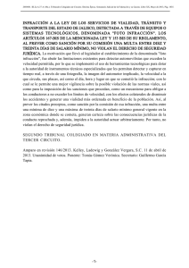 infracción a la ley de los servicios de vialidad, tránsito y transporte