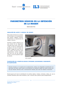 parámetros básicos en la obtención de la imagen