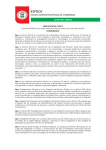 Resolución ESPOCH: Política de Seguridad y Salud Ocupacional