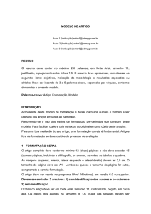 Modelo de Artigo: Formatação ABNT para Seminários