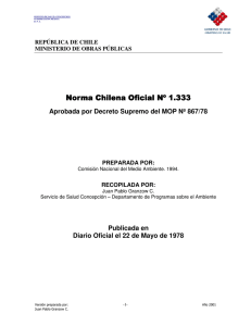 Norma Chilena Oficial Nº 1.333 Norma Chilena