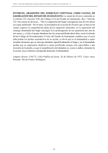 (LEGISLACION DEL ESTADO DE GUANAJUATO). La causal de