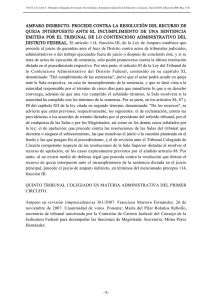 amparo indirecto. procede contra la resolución del recurso de queja