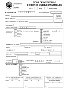 Formulario de Inventario de Bienes Muebles/Inmuebles