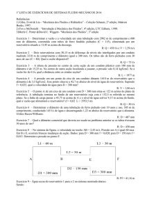 Lista de Exercícios: Sistemas Fluido Mecânicos - 2014