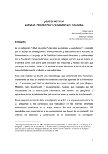 ¿QUÉ ES NOTICIA? AGENDAS, PERIODISTAS Y