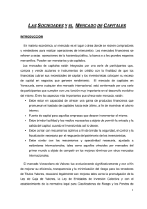 las sociedades y el mercado de capitales