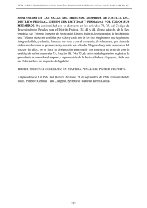 sentencias de las salas del tribunal superior de justicia del distrito
