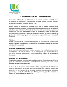 2. LÍNEA DE ORIENTACIÓN Y ACOMPAÑAMIENTO La educación