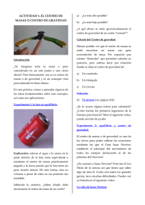 ACTIVIDAD 1: EL CENTRO DE MASAS O CENTRO DE GRAVEDAD