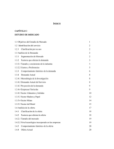 ÍNDICE CAPÍTULO I ESTUDIO DE MERCADO 1.1 Objetivos del