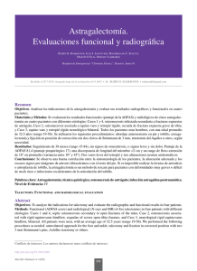 Astragalectomía. Evaluaciones funcional y radiográfica