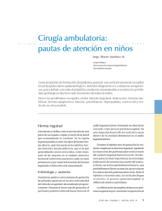 Cirugía Ambulatoria: Pautas de atención en niños