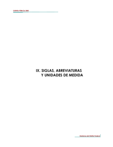 Siglas y Abreviaturas. - Secretaría de Finanzas del Distrito Federal