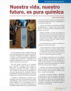 Nuestra vida, nuestro futuro, es pura química