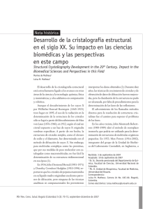 Desarrollo de la cristalografía estructural en el siglo XX. Su impacto