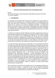 vigilancia de kpc en enterobaccterias de origen hospitalario