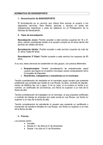 NORMATIVA DE BONODEPORTE 1. Denominación de