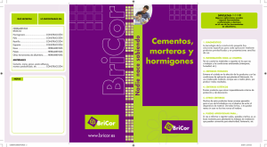Nadie nace sabiendo Cementos, morteros y hormigones