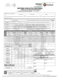 Cartilla de Evaluación de Tercer Grado