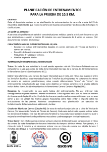 PLANIFICACIÓN DE ENTRENAMIENTOS