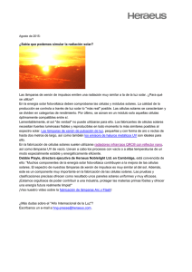 ¿Sabía que podemos simular la radiación solar? Las