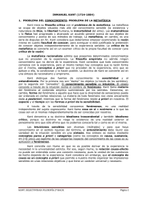 Filosofía de Kant: Conocimiento, Metafísica y Ética