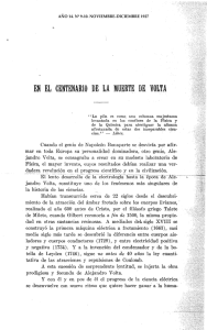 EN EL CENTENARIO DE LA MUERTE DE VOLTA