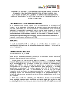 Documento De Respuestas Al Informe Preliminar De Evaluación CC