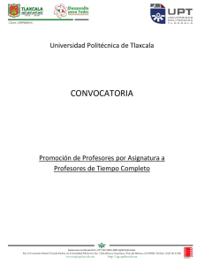 convocatoria - Universidad Politécnica de Tlaxcala