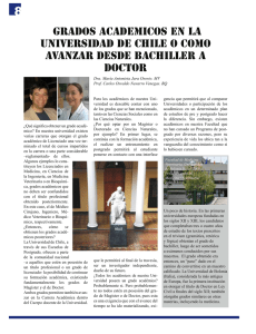 Grados acadEmicos en la Universidad de Chile o como avanzar