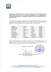 resolución vicerrectoral de fecha 6 de julio de 2016, por la que se