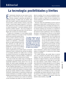 La tecnología: posibilidades y límites
