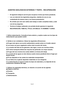 AGENTES GEOLOGICOS EXTERNOS I SEPTIEMBRE