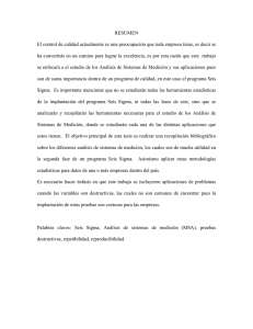 RESUMEN El control de calidad actualmente es una preocupación