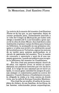 In Memoriam. José Ramírez Flores