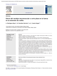 Efecto del vendaje neuromuscular a corto plazo en la fuerza en la