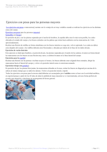 Ejercicios con pesas para las personas mayores
