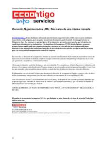 Convenio Supermercados LIDL: Dos caras de una misma moneda