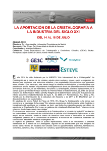 la aportación de la cristalografía a la industria del siglo xxi