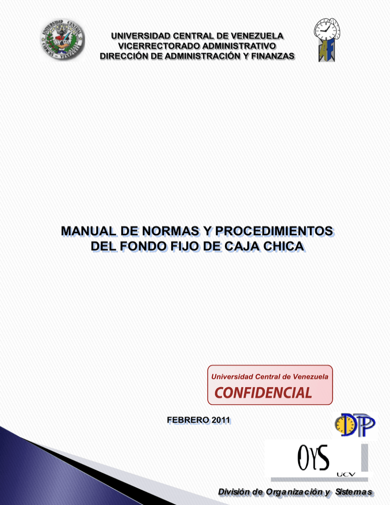 Manual De Normas Y Procedimientos Del Fondo Fijo De Caja Chica 0472